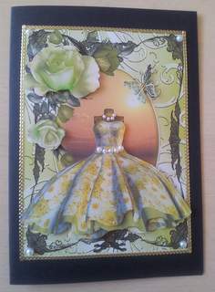 1950's Lemonade Dress with Decoupage by Ulla Skraedderdal