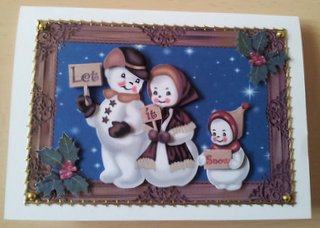 Family of Snowmen Brown by Ulla Skraedderdal