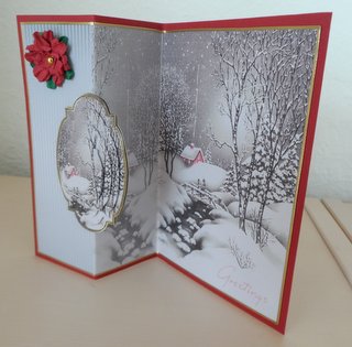 House Over the Bridge No Hole Fold Back Card by Ulla Skraedderdal