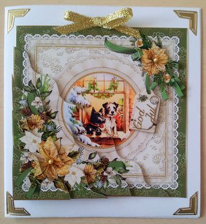 Vintage Westie Christmas Side Stacker by Ulla Skraedderdal