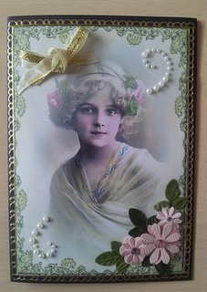 4 Vintage Girl Toppers by Ulla Skraedderdal