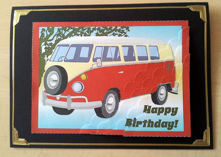 Scallop Corner - Red Camper Van by Ulla Skraedderdal