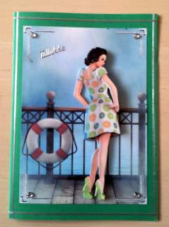 On the Boardwalk Vintage Card Front with Decoupage by Ulla Skraedderdal