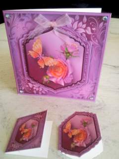 Butterfly and Roses Shaped Layer Card Mini Kit by Ulla Skraedderdal