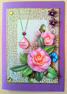 Camelia's in Golden Lace Frame by Ulla Skraedderdal