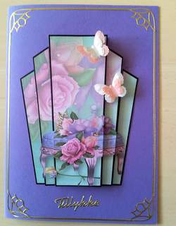 Art Deco Stacker Topper - Beautiful Belle Roses by Ulla Skraedderdal