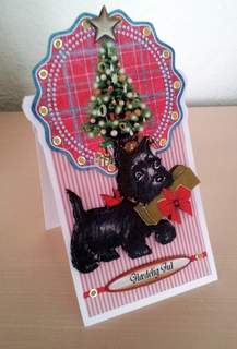 Vintage Christmas Scottie, Step by Step Over the Edge by Ulla Skraedderdal