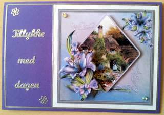 Country Life Card Front with a Topper by Ulla Skraedderdal