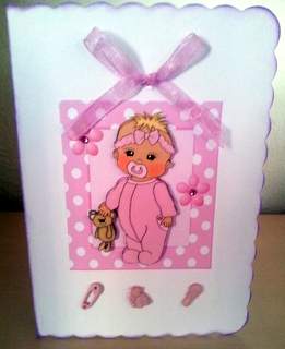 Pink & Lilac Baby Girl Toppers by Ulla Skraedderdal