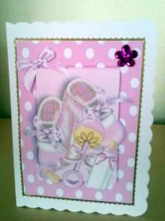 Pink Baby Girl Bits & Bobs A4 by Ulla Skraedderdal