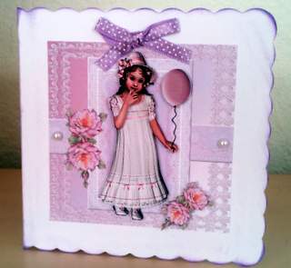 Sweet Girl Card by Ulla Skraedderdal