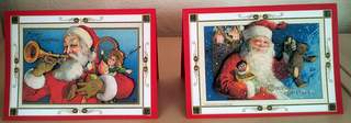 Landscape Vintage Santa Toppers Set 1 by Ulla Skraedderdal