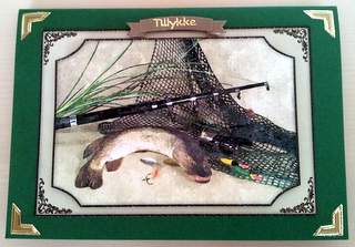 River Fishing Watercolour Quick Card by Ulla Skraedderdal