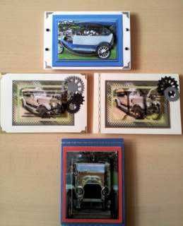 Vintage Car Bumper Kit 6 Two Card Sheets by Ulla Skraedderdal