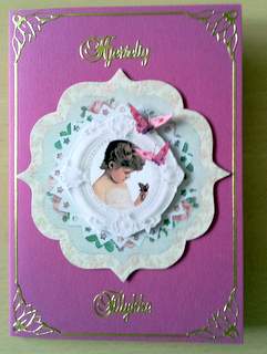 Vintage Cutie with Butterfly by Ulla Skraedderdal