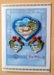 Classic Christmas Snowscene by Ulla Skraedderdal