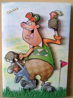 Golf and Beer Dude Decoupage Sheet by Ulla Skraedderdal