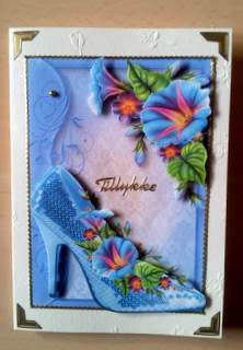 Sequin Shoe & Morning Glory Flowers by Ulla Skraedderdal