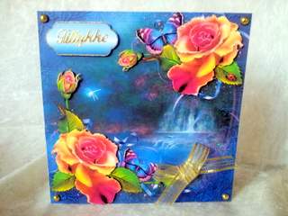 Beautiful Roses at the Enchanted Lagoon by Ulla Skraedderdal