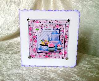 Tea Party Time Topper & Tags by Ulla Skraedderdal