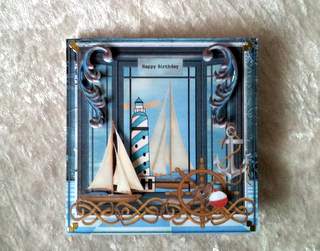 Bay Window Nautic Male Card by Ulla Skraedderdal