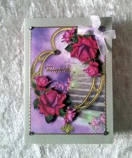 Twilight Roses & Golden Frame by Ulla Skraedderdal