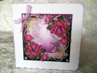 Twilight Roses Golden Scene - Square by Ulla Skraedderdal