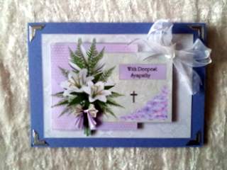 Sympathy in Lilac/white with Lilies by Ulla Skraedderdal