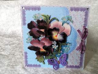 A Lovely Bouquet of Pansies and Forgetmenots by Ulla Skraedderdal