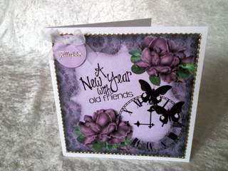 Vintage New Year/birthday Stamp by Ulla Skraedderdal