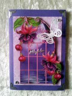 Enchanted Fuschias Window & Extra Plaque by Ulla Skraedderdal