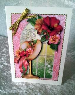Hibiscus Bonnet at the Enchanted Window by Ulla Skraedderdal