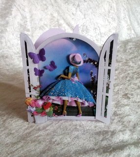 Vintage Lady by a Moonlit Window Topper Mini Kit by Ulla Skraedderdal