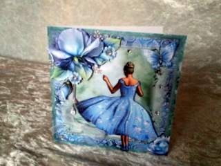 The Blue Cotton Dress Card Front Kit by Ulla Skraedderdal