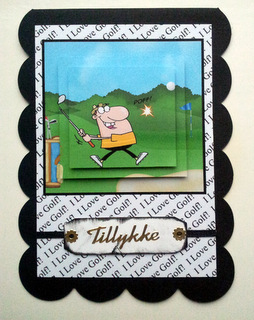 Golf Card Front with Pyramage by Ulla Skraedderdal