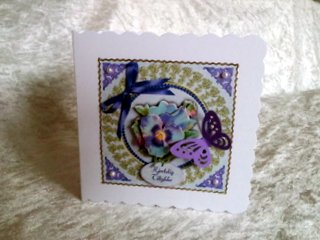 Blue Vintage Pansies by Ulla Skraedderdal