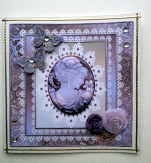 Vintage Cameo in Lavender Frame by Ulla Skraedderdal