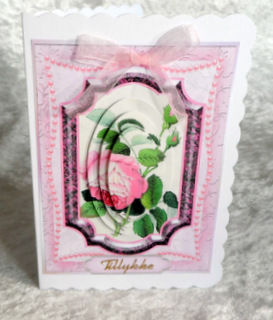 Lovely Pink Centifolia Roses , (pyramid) by Ulla Skraedderdal