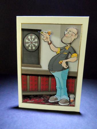 Darts Dude Black A4 by Ulla Skraedderdal