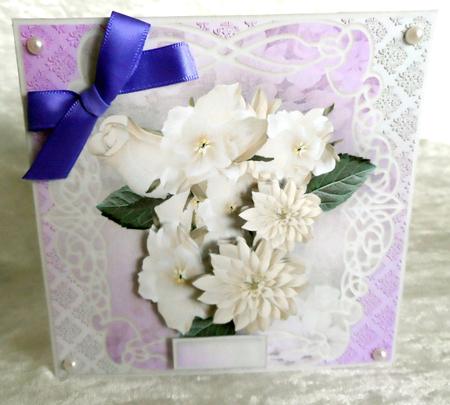 Flowers for Mother Decoupage Card Front by Ulla Skraedderdal