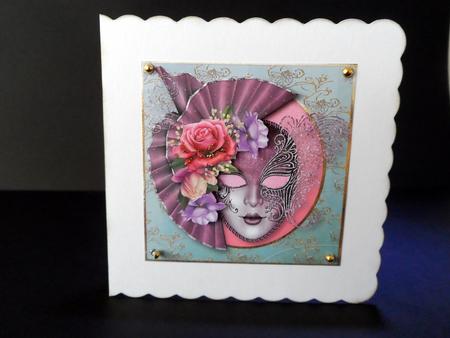 Beautiful Belle Roses Masque - Square by Ulla Skraedderdal