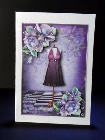 Chic Amethyst Dress and Roses by Ulla Skraedderdal