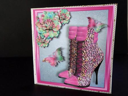 Lovely Lilac with Multicouloured Animal Print 8x8 by Ulla Skraedderdal