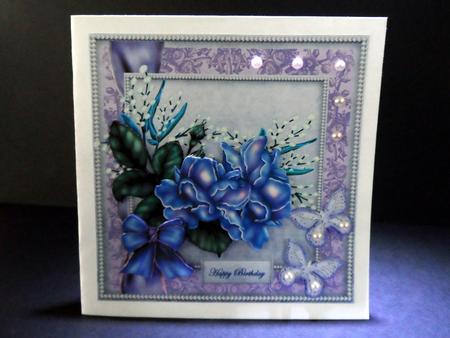 Mini Kit Vintage Lavender Roses by Ulla Skraedderdal