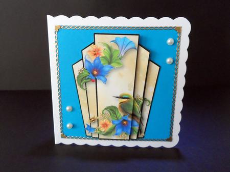 Art Deco Bird Stacker - Gorgeous Green Bird by Ulla Skraedderdal