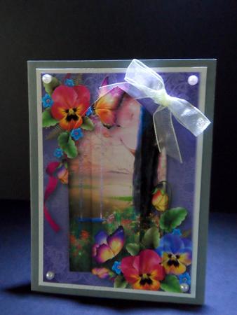 Arched Scene Stacker - Pretty Pansies by Ulla Skraedderdal