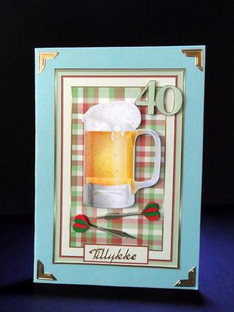 Beerlicious Day Decoupage Age Topper by Ulla Skraedderdal