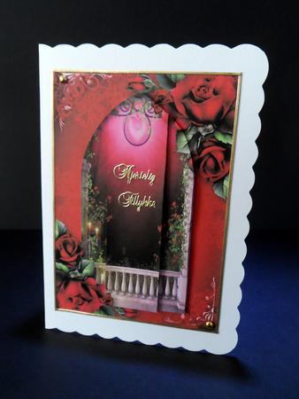 Arched Scene Stacker - Red Roses by Ulla Skraedderdal