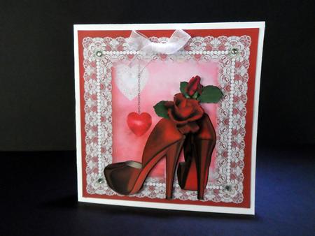 Red Shoes Red Soles and Roses by Ulla Skraedderdal
