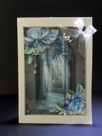 Arched Scene Stacker - Porcelain Roses by Ulla Skraedderdal